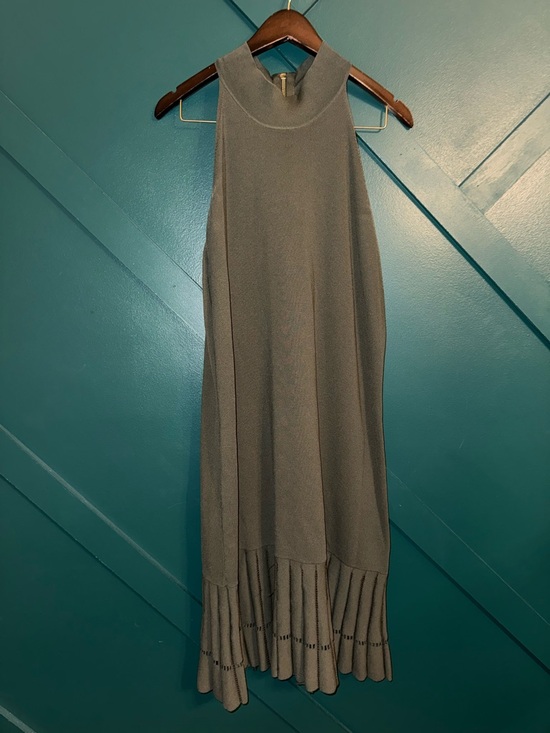 Michael Kors Dresses & Skirts - Michael Kors Olive Green Knit Dress with Gold Hardware